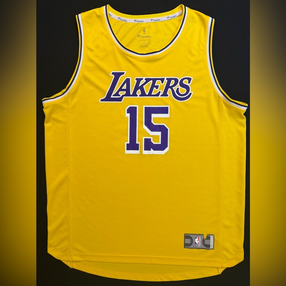 Rare Fanatics Mo Wagner Los Angeles Lakers #15 Gold Icon Fast Break Jersey Men L